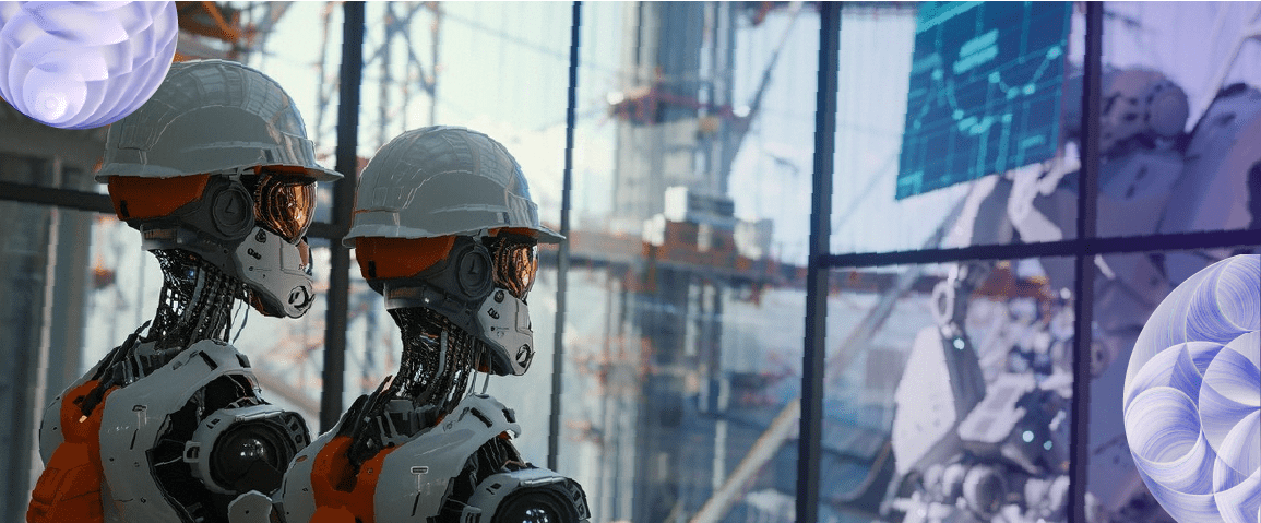 Reason for Update: The image features two robotic figures at a construction site. An update may be necessary for visual quality or alignment with branding. 