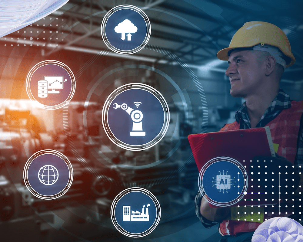 Utilizing predictive maintenance and automation with AI for continuous monitoring, alarm communication, and accessible 3D platform representations.