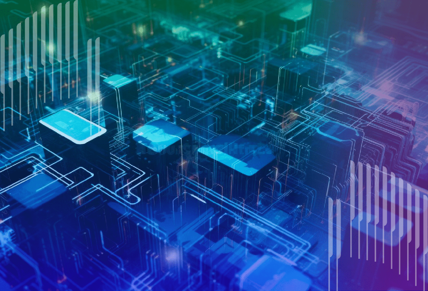 Intricate interconnected circuits symbolize reliable infrastructure, fostering self-reliant solutions and reducing data inconsistencies